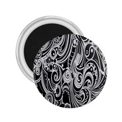 Black White Pattern Shape Patterns 2 25  Magnets by Simbadda