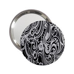 Black White Pattern Shape Patterns 2 25  Handbag Mirrors by Simbadda