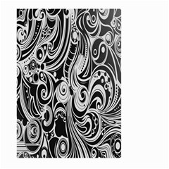 Black White Pattern Shape Patterns Large Garden Flag (two Sides) by Simbadda