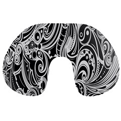 Black White Pattern Shape Patterns Travel Neck Pillows by Simbadda