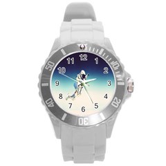 Astronaut Round Plastic Sport Watch (l) by Simbadda