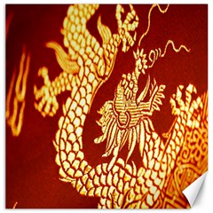 Fabric Pattern Dragon Embroidery Texture Canvas 12  X 12   by Simbadda