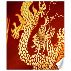 Fabric Pattern Dragon Embroidery Texture Canvas 20  X 24   by Simbadda