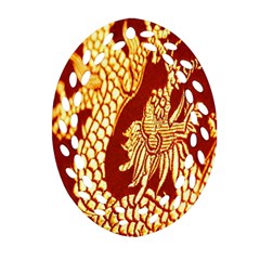 Fabric Pattern Dragon Embroidery Texture Ornament (oval Filigree) by Simbadda