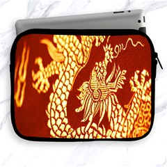 Fabric Pattern Dragon Embroidery Texture Apple Ipad 2/3/4 Zipper Cases by Simbadda