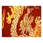 Fabric Pattern Dragon Embroidery Texture Double Sided Flano Blanket (Large)  80 x60  Blanket Front