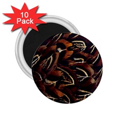 Feathers Bird Black 2 25  Magnets (10 Pack)  by Simbadda