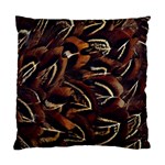 Feathers Bird Black Standard Cushion Case (Two Sides) Front