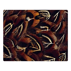 Feathers Bird Black Double Sided Flano Blanket (large)  by Simbadda