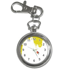 Fish Underwater Yellow White Key Chain Watches by Simbadda