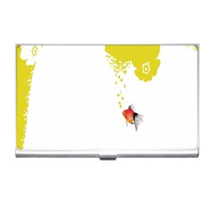 Fish Underwater Yellow White Business Card Holders by Simbadda