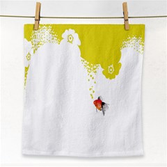 Fish Underwater Yellow White Face Towel by Simbadda