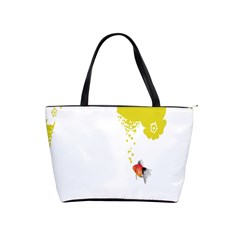 Fish Underwater Yellow White Shoulder Handbags by Simbadda