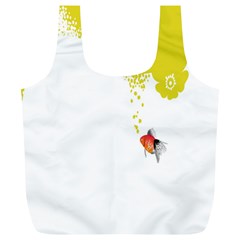 Fish Underwater Yellow White Full Print Recycle Bags (l)  by Simbadda