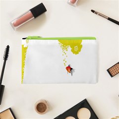 Fish Underwater Yellow White Cosmetic Bag (xs) by Simbadda