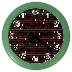 Cubes Small Background Color Wall Clocks by Simbadda