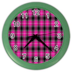 Cell Background Pink Surface Color Wall Clocks by Simbadda