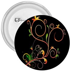 Flowers Neon Color 3  Buttons