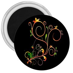 Flowers Neon Color 3  Magnets