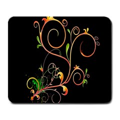 Flowers Neon Color Large Mousepads