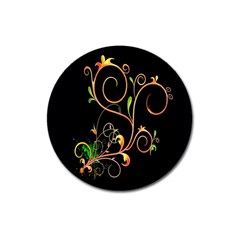 Flowers Neon Color Magnet 3  (Round)