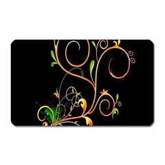 Flowers Neon Color Magnet (Rectangular)