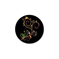 Flowers Neon Color Golf Ball Marker