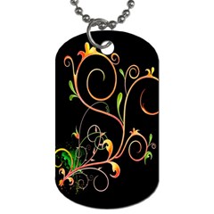 Flowers Neon Color Dog Tag (two Sides) by Simbadda