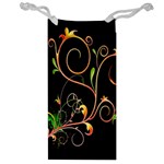 Flowers Neon Color Jewelry Bag Front