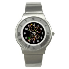 Flowers Neon Color Stainless Steel Watch