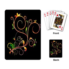 Flowers Neon Color Playing Card by Simbadda