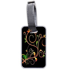 Flowers Neon Color Luggage Tags (Two Sides)