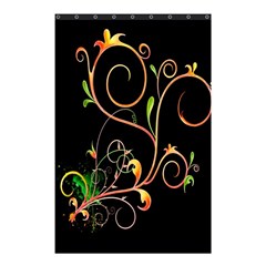 Flowers Neon Color Shower Curtain 48  x 72  (Small) 