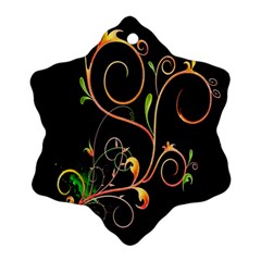 Flowers Neon Color Ornament (Snowflake)