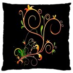 Flowers Neon Color Large Cushion Case (Two Sides) Front