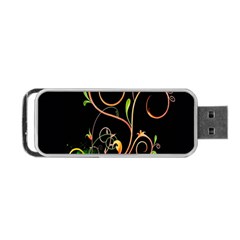 Flowers Neon Color Portable USB Flash (One Side)