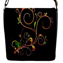 Flowers Neon Color Flap Messenger Bag (S)