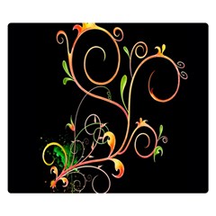 Flowers Neon Color Double Sided Flano Blanket (Small) 