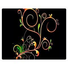 Flowers Neon Color Double Sided Flano Blanket (Medium) 