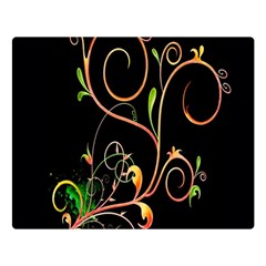 Flowers Neon Color Double Sided Flano Blanket (Large) 