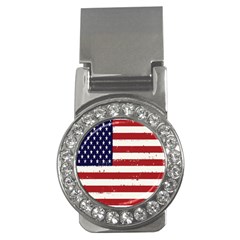 Flag United States United States Of America Stripes Red White Money Clips (cz)  by Simbadda