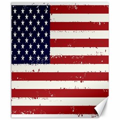 Flag United States United States Of America Stripes Red White Canvas 8  X 10  by Simbadda