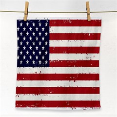 Flag United States United States Of America Stripes Red White Face Towel by Simbadda