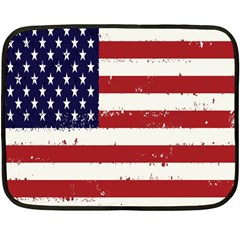 Flag United States United States Of America Stripes Red White Double Sided Fleece Blanket (mini)  by Simbadda