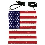 Flag United States United States Of America Stripes Red White Shoulder Sling Bags Front