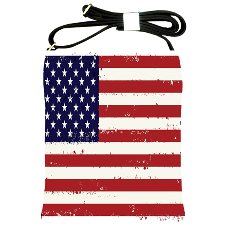 Flag United States United States Of America Stripes Red White Shoulder Sling Bags