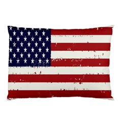 Flag United States United States Of America Stripes Red White Pillow Case (two Sides) by Simbadda