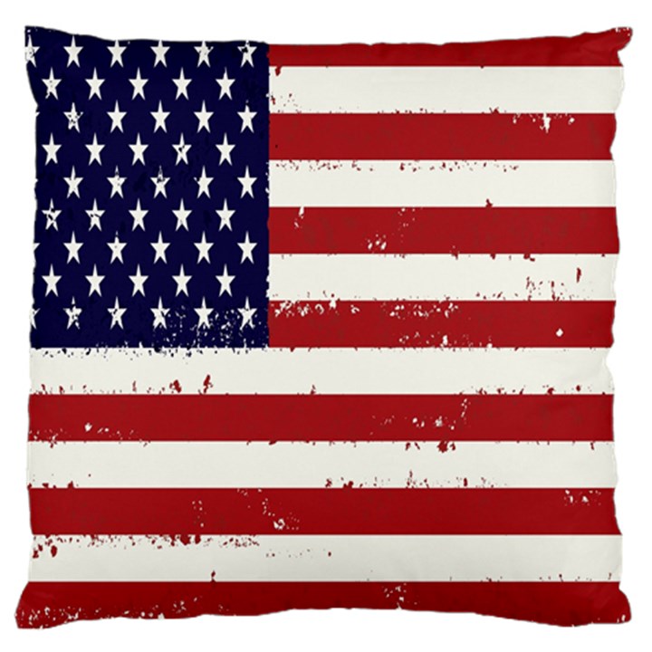 Flag United States United States Of America Stripes Red White Large Cushion Case (Two Sides)