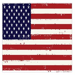 Flag United States United States Of America Stripes Red White Large Satin Scarf (square) by Simbadda