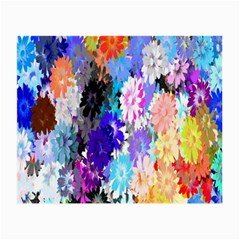 Flowers Colorful Drawing Oil Small Glasses Cloth by Simbadda